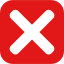 Red X error square icon