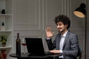 Couple reviewing home sale options online